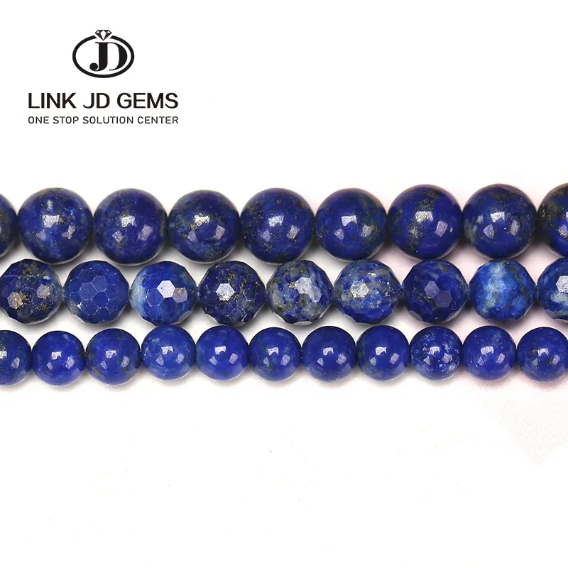 2/3/4/6/8/10/12Mm 1/3/5/7a Kwaliteit Afghanistan Gefacetteerde Vorst Matte Natuurlijke Lapis Lazuli Ronde Losse Lazuriet Kraal Voor Sieraden