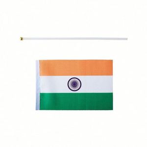 Bandera de la India para ondear a mano, de calidad superior, venta al por mayor, directo de fábrica, nación india - Product Image 4