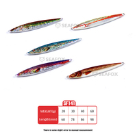 Seafox 20g 30g 40g 60g pêche en mer gabarit lent métal jigging lure3D impression Laser pêche gabarit leurres Super dur poisson leurres de pêche