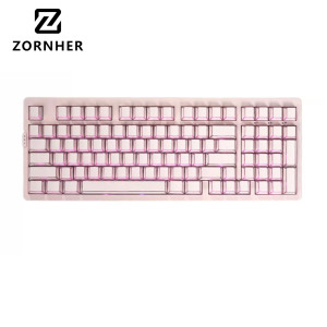 لوحة مفاتيح ميكانيكية Zornher ZH980 Cloud Feather باللون الأبيض اللؤلؤي مع إضاءة خلفية RGB وقابلة للتبديل السريع وتركيب جاسكيت وثلاثة أوضاع اتصال - Product Image 1