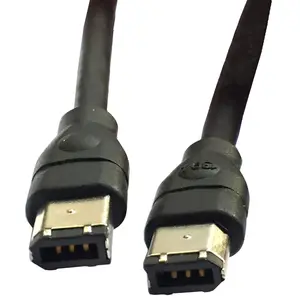 Cabo Firewire 400 a Firewire 400 preto IEEE 1394, 6 pinos/6 pinos macho/macho -6FT/10FT/15FT