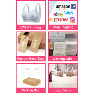 5A estándar al por mayor EE. UU. Tamaño 30 32 34 36 38 Sexy encaje inalámbrico frente abierto maternidad mujeres lactancia Sujetador con relleno fijo - Product Image 6