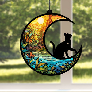 Pendentif décoratif pour fenêtre <span class=keywords><strong>Cadeau</strong></span> de sympathie pour les amoureux <span class=keywords><strong>des</strong></span> animaux Attrape-soleil en acrylique pour chien et chat - Product Image 6