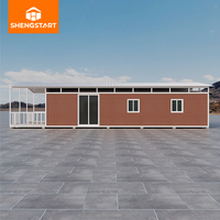Maison Modulaire Préfabriquée Pliable Portable en Bois pour 1 à 4 Chambres, Petite Villa Capsule Extérieure Extensible, Conteneur Habitable