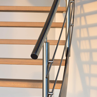Escalier extérieur robuste à marches courbes, design résistant aux intempéries pour accès au patio extérieur