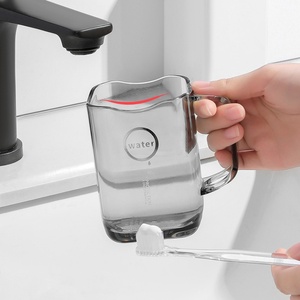 Portable Travel Toothbrush <b>Cup</b> <b>Set</b> Plastic Ceramic <b>Cups</b> for Bathroom Use for Toothpaste and Mouthwash Storage - Product Image 2