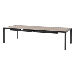 Meubles de jardin de luxe, <span class=keywords><strong>table</strong></span> extensible en <span class=keywords><strong>aluminium</strong></span>, plateau en teck, <span class=keywords><strong>table</strong></span> de salle à manger de restaurant en plein air pour <span class=keywords><strong>10</strong></span> <span class=keywords><strong>personnes</strong></span> - Product Image 2