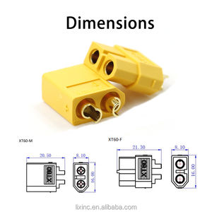Özelleştirilmiş yüksek kalite Amass Plug fiş XT60-<span class=keywords><strong>M</strong></span> XT60-F konnektörler terminalleri altın kaplama erkek ve dişi konnektör fiş - Product Image 3