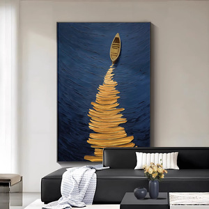 Modern Minimalist Abstract Wall Painting Oil <b>Canvas</b> Large Mural For Living Room Entryway Decorative Art Black <b>Frame</b> Rectangle - Product Image 1