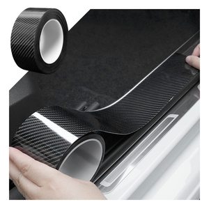 Protectores de Borde de Puerta de Coche, Protector de Umbral de Puerta, Película de Vinilo para Envolver Coches con Fibra de Carbono <span class=keywords><strong>5D</strong></span>, Película Protectora para Umbral de Puerta de Coche - Product Image 1