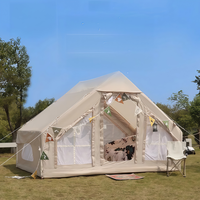 Tente de camping gonflable familiale en promotion, grande ouverture, matériaux Oxford PVC, une chambre, quatre saisons, imperméable, montage rapide