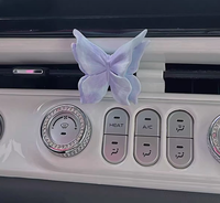 Diffuseur de parfum moderne en forme de papillon en pierre et métal pour grille d'aération de voiture et accessoire floral pour intérieur