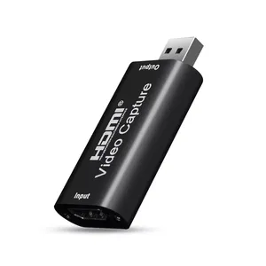 مصغرة 4K USB 2.0 التقاط الفيديو USB الذكور إلى HDMI الإناث بطاقة دونغل مسجل فيديو المنتزع ل OBS التقاط لعبة البث