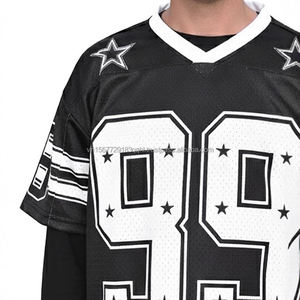 Camiseta Deportiva de Moda, Estilo Rugby, Vintage, Holgada, Transpirable, Estilo Hip Hop Urbano - Product Image 2