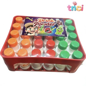 Bonbons en <span class=keywords><strong>poudre</strong></span> à manger sèche aromatisés aux fruits en mini-bouteilles avec pailles, saveurs mélangées, collations instantanées amusantes pour les fêtes d'enfants - Product Image 3