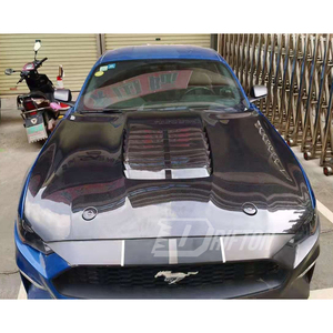 ฝากระโปรงคาร์บอนไฟเบอร์สไตล์ GT500 สีดำใหม่สำหรับรถมัสแตง ปี 2015-2017 พร้อมลายทอ 3K/6K/12K ป้องกันรังสียูวี ผิวเงา/ด้าน - Product Image 1