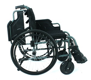 Silla de ruedas ligera de aluminio | Apoyabrazos ajustables | Liberación rápida modular | Ruedas TRASERAS DE EMERGENCIA | Capacidad de 100kg | Duradero - Product Image 5