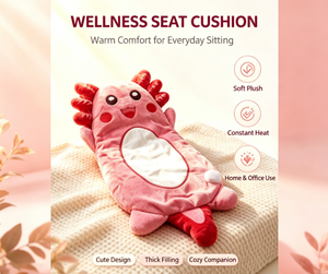 Portable Fast Heating Plush Heated Seat Pad Type‑C Washable Cover Heating <b>Throw</b> Cushion Pillow, Winter Use for Home Office Car - Product Image 5