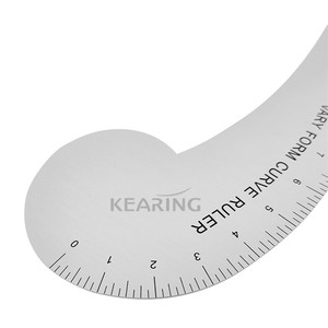 Kearing-Regla <span class=keywords><strong>curva</strong></span> francesa de 12 pulgadas, regla <span class=keywords><strong>curva</strong></span> francesa de aluminio de aviación, diseño de sastre, forma variable, regla <span class=keywords><strong>curva</strong></span> # 6112A - Product Image 5