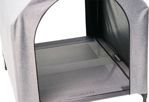 Cama de malla elevada para perros, casa de mascotas con refrigeración interior y exterior, toldo extraíble, tienda de sombra - Product Image 3