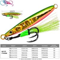 Nouvelle Leurre de pêche phosphorescente en métal 20g 30g 40g 60g avec hameçons doubles assistés à plumes pour la pêche au jigging de maquereau et de grouper