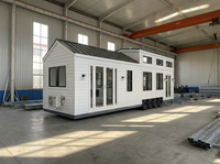 Maison préfabriquée moderne importée de Chine sur roues, maison modulaire mobile, remorque portable de 20 pieds, villa à construction rapide, espace de vie