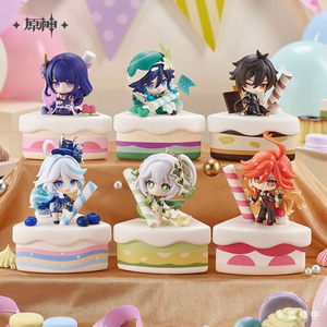 ชุดฟิกเกอร์เค้กปาร์ตี้ผจญภัยเก็นชิน อิมแพ็ค ของแท้ 6 ชิ้น/ชุด ตัวการ์ตูนชิบิ PVC ของสะสมจากเกม ของตกแต่งโต๊ะทำงาน ของขวัญ - Product Image 2