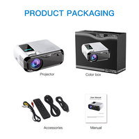 Mini projecteur intelligent HD 720P WiFi avec résolution de prise Android 9.0 EU 4K pour téléphone ordinateur Android pour présentations