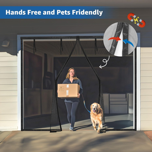 Outad — écran magnétique <span class=keywords><strong>de</strong></span> <span class=keywords><strong>porte</strong></span> <span class=keywords><strong>de</strong></span> <span class=keywords><strong>Garage</strong></span>, pour 2 voitures, <span class=keywords><strong>en</strong></span> fibre <span class=keywords><strong>de</strong></span> verre, rideau <span class=keywords><strong>en</strong></span> filet Durable pour Double <span class=keywords><strong>porte</strong></span> d'atelier, 16x7 pieds - Product Image 4