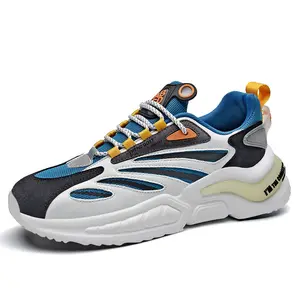 Chaussures de sport fluorescentes en TPU pour hommes, chaussures de course en maille respirante, chaussures de marche à la mode pour garçons, prix d'usine