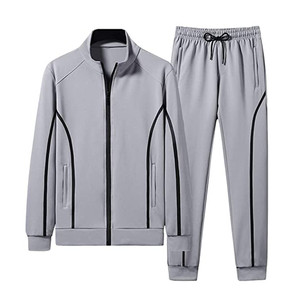 Survêtement unisexe en nylon pour hommes, sweat à capuche polaire technique à rayures avec fermeture éclair complète, jogger, survêtement avec logo personnalisé, ensemble de vêtements de sport OEM - Product Image 6