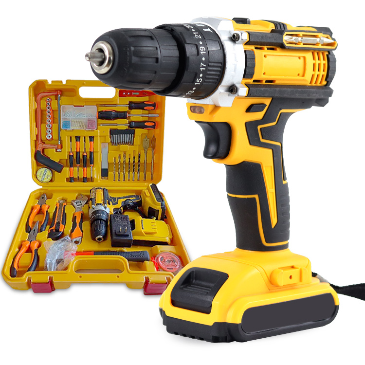 Hot selling Lithium battery machine Power Drills cordless drill set Electrical Tool Kits