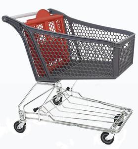 לוגו מותאם אישית 100l אחסון שטח אחסון רגיל פלסטיק עגלת קניות למכירה
