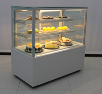 Vitrine Réfrigérée Verticale pour Gâteaux, Refroidissement par Air, 2 à 8°C, 2 Niveaux, pour Boulangerie Commerciale