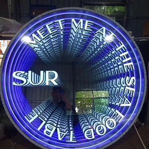 จอแสดงผล LED แบบกระจกอินฟินิตี้ติดผนัง ไฟนีออนหลากสี ควบคุมผ่านแอพ สำหรับป้ายอาคาร พร้อมกราฟิกแบบกำหนดเองได้ - Product Image 5