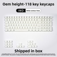 Teclas Zornher con Líneas de Contorno Blancas, Tecnología IMD, Impresión Lateral, Retroiluminadas, Universales para Teclado Mecánico, Cubierta de PBT Resistente para Juegos