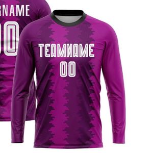 NUEVA Camiseta de Fútbol de Manga Larga Morada Premium, Transpirable, para Deportes de Equipo, para Entrenamiento de Clubes y Partidos de Liga - Product Image 2
