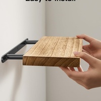 Lot de 4 étagères murales flottantes en bois rustique sculptées de 5x5 pouces petites étagères flottantes en bois pour chambre à coucher salon salle de bain