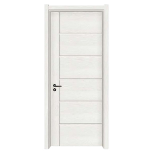 Portes en acajou pré-assemblées composites étanches, avec âme en PVC, en aggloméré, portes intérieures creuses en PVC WPC pour appartements - Product Image 5