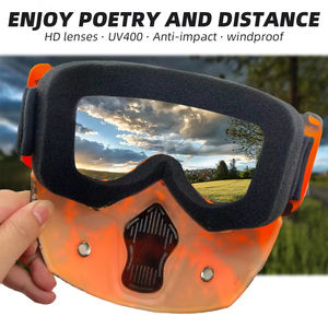 Lunettes de <span class=keywords><strong>moto</strong></span> en gros Nouveau <span class=keywords><strong>masque</strong></span> de paintball intégral détachable Lunettes de filtre buccal <span class=keywords><strong>Masque</strong></span> de lunettes de motocross - Product Image 3