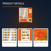 Distributeur automatique 24h/24 avec four à micro-ondes, distributeur automatique intelligent pour boîte à lunch chaude, repas prêts à manger