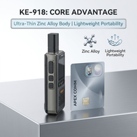 KENEARD KE-918 Talkie-walkie portable ultra-fin 4G LTE en alliage de zinc, portée mondiale, batterie 2000 mAh, Type-C, bidirectionnel