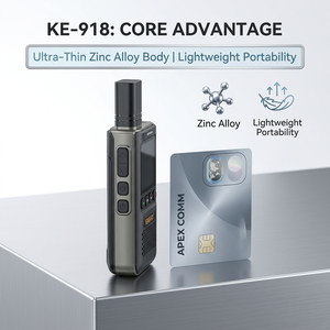 Radio PoC 4G LTE KENEARD KE-918 en alliage de zinc, ultra-mince, portable, longue portée, batterie 2000 mAh, type-C, radio bidirectionnelle - Product Image 4