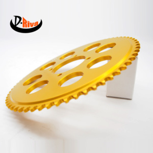 Piñón de cadena de motocicleta y bicicleta eléctrica OEM, piezas de aluminio mecanizadas CNC con construcción de acero - Product Image 3