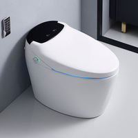 WC intelligent japonais monobloc en céramique électrique à ouverture automatique par capteur, cuvette de toilette automatique intelligente incluse