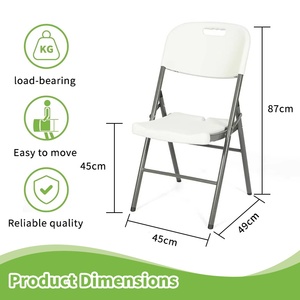 Silla Plegable <span class=keywords><strong>de</strong></span> <span class=keywords><strong>Plástico</strong></span> <span class=keywords><strong>de</strong></span> Grado Alimenticio, Resistente al Agua y a las Manchas, para Acampar al Aire Libre, para Uso en Interiores y Exteriores, para la Escuela y el Parque - Product Image 6