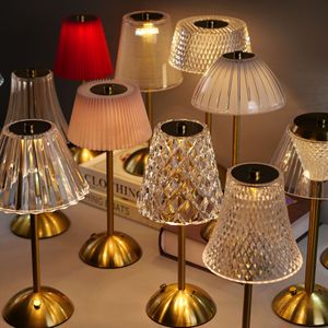 Home Decor Luxury Modern Metal Wireless Night <strong>Light</strong> USB Rechargeable 3-Color Touch Control Dimming Gold Crystal Wedding <strong>Table</strong> - Product Image 5