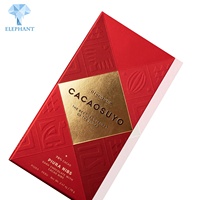 Boîte d'Emballage Pliante Haut de Gamme Luxe Dorée Qualité Alimentaire pour Barres de Chocolat Sucrées avec Logo Personnalisé