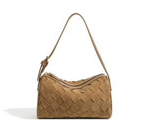 Hot Selling Woven Suede Lightweight Durable Zipper Closure Trendy Women's Shoulder Crossbody Clutch Small Bag - Product Image 1