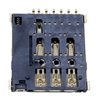 Nano-SIM-Karten-Anschluss 7-Pin 1,37H Ultradünner Halter Push-Push-Typ Weiblicher Tray-Sockel für Smartwatch IOT Telefone Tablets